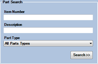 The parts search section.